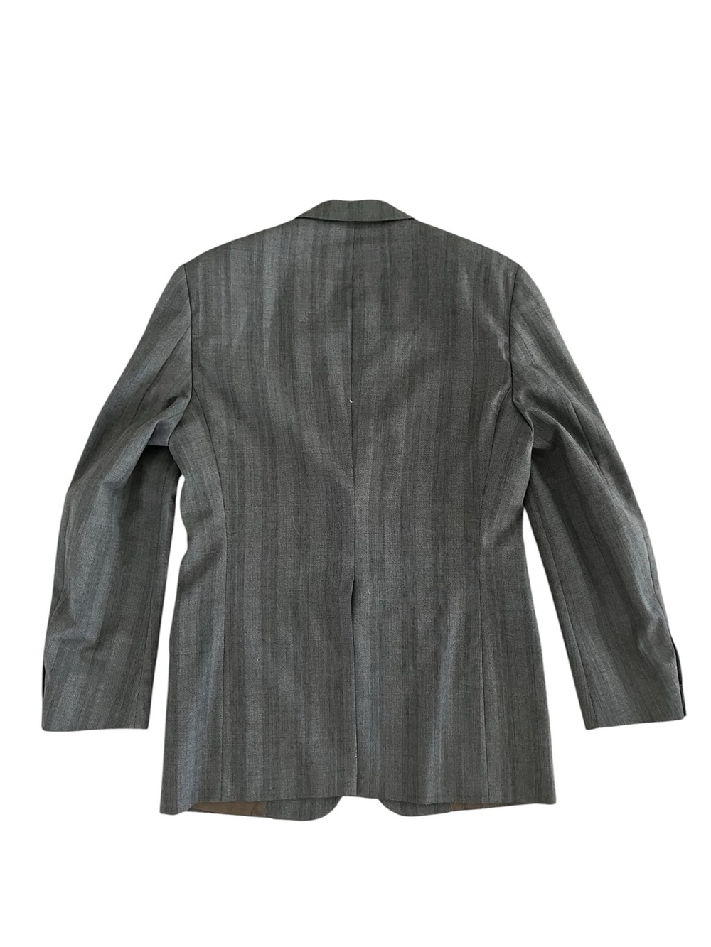 Vintage Christian Dior Monsieur Men’s Gray Striped Two-Piece Suit Business 40R - Picture 2 of 16